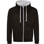 Varsity Contrast Zip Hoodie