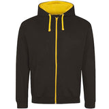 Varsity Contrast Zip Hoodie