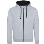 Varsity Contrast Zip Hoodie