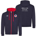 Brighton & Hove Artistic Unisex Varsity Zip Hoodie