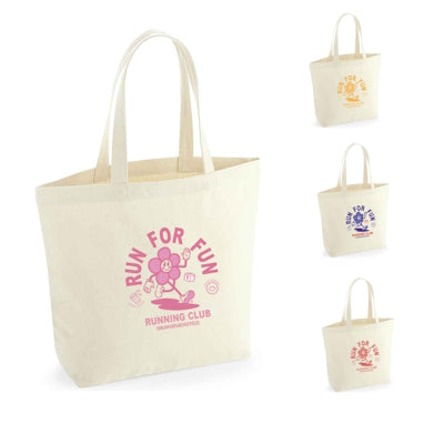 Run for Fun Recycled Maxi Tote Bag