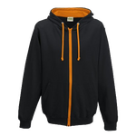 Varsity Contrast Zip Hoodie