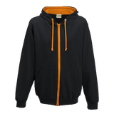 Varsity Contrast Zip Hoodie