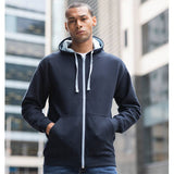 Varsity Contrast Zip Hoodie