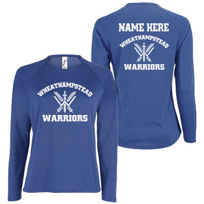 Warriors Womens Sporty Long Tee with back print